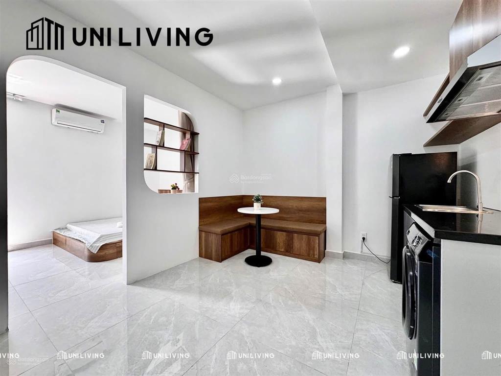 Căn hộ 1 phòng ngủ đẹp gần đại học văn lang  cửa sổ, ban công, full nội thất