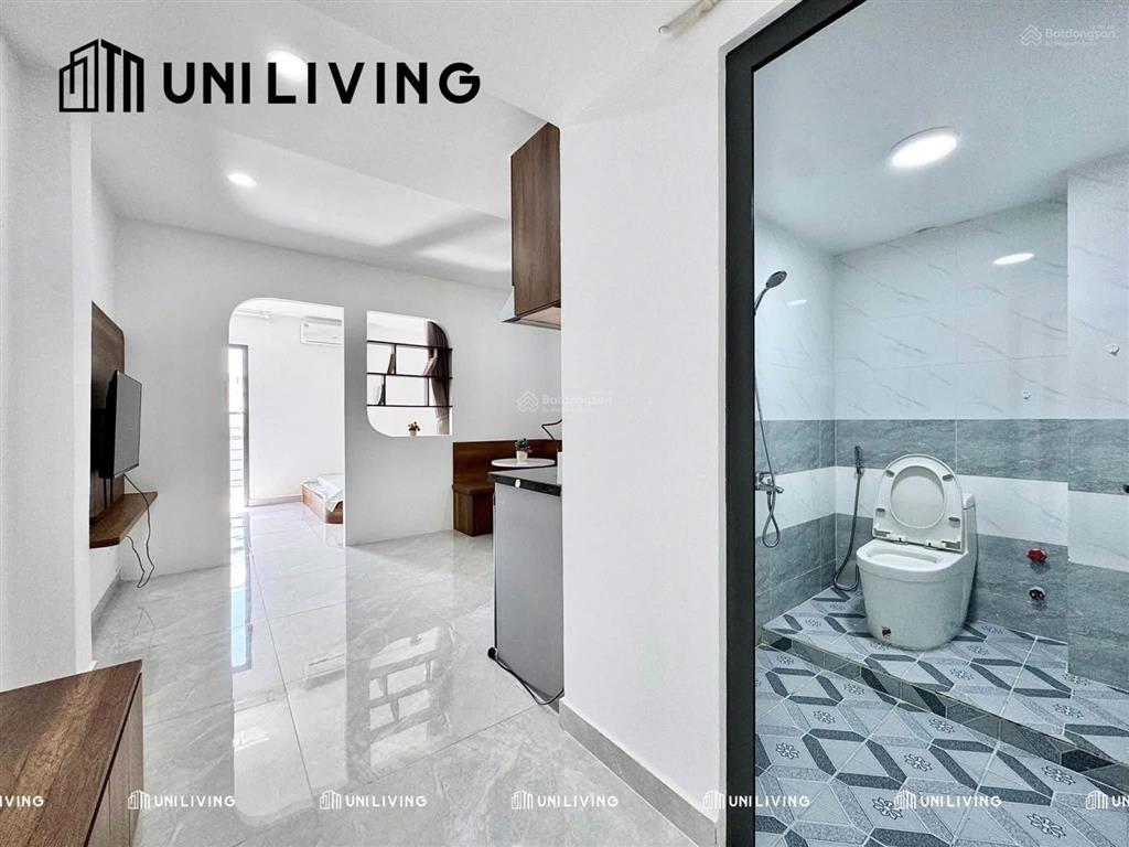 Căn hộ 1 phòng ngủ đẹp gần đại học văn lang  cửa sổ, ban công, full nội thất