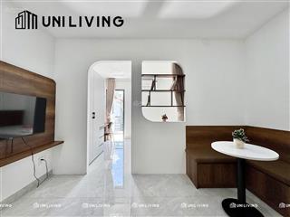 Căn hộ 1 phòng ngủ đẹp gần đại học văn lang  cửa sổ, ban công, full nội thất