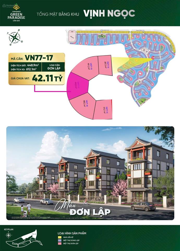 Biệt thự vinhome cần giờ giá chủ đầu tư ko có chênh