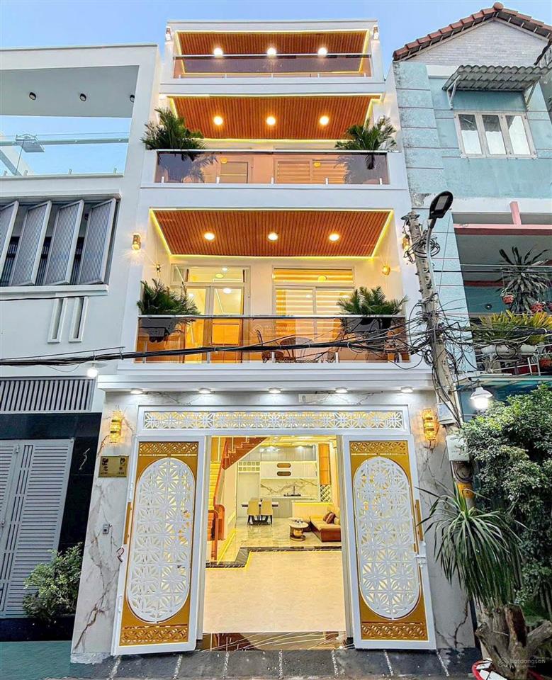 Bán nhà hxh gò ô môi, quận 7 đầy đủ nội thất cao cấp, ngang 5m, 4 tầng 4 pn, giá nhỉnh 9 tỉ
