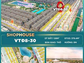 Bán căn shophouse ngay dòng sông ý tại vinhomes ocean park 3