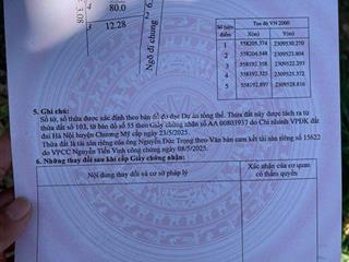 Bán đất xuân linh, thị trấn xuân mai, chương mỹ, hà nội 1,6 tỷ, 80m2 hàng hiếm tại