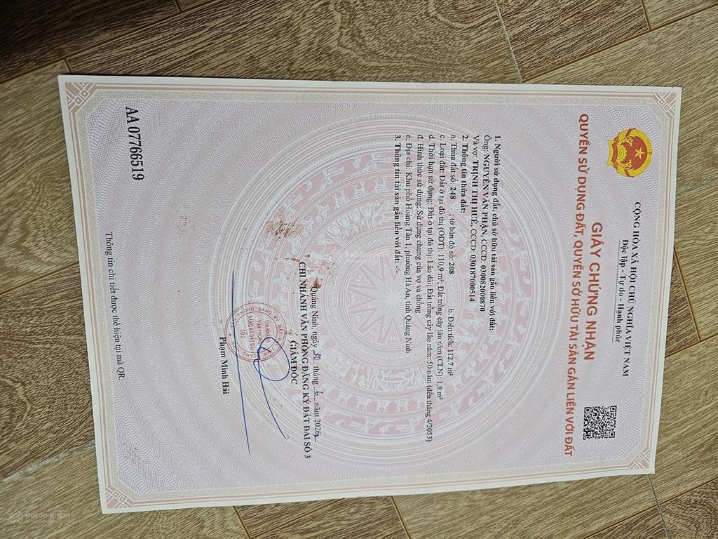 Chính chủ bán đất nền sát ngay vin hạ long xanh