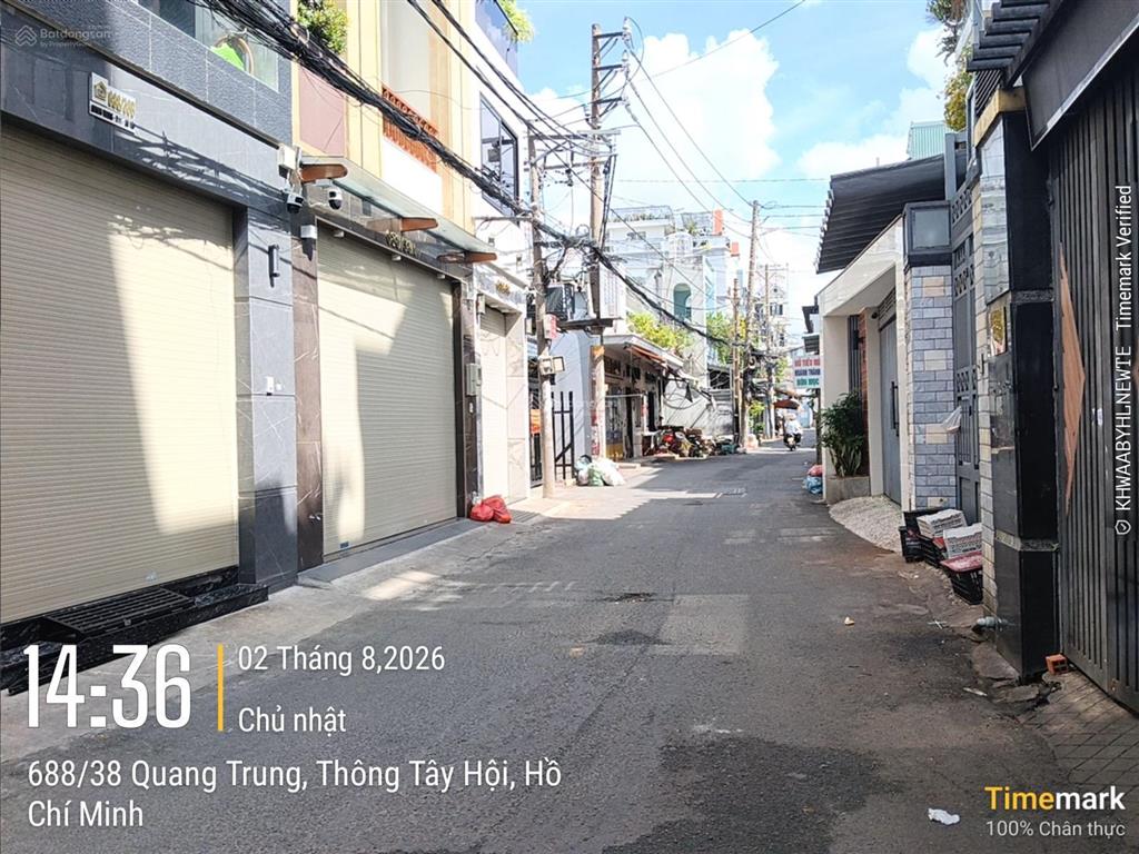 Chdv đường quang trung, 126 m2, bán 14 tỷ 200 tl.  ngà nhà thật sài gòn hỗ trợ xem nhà.