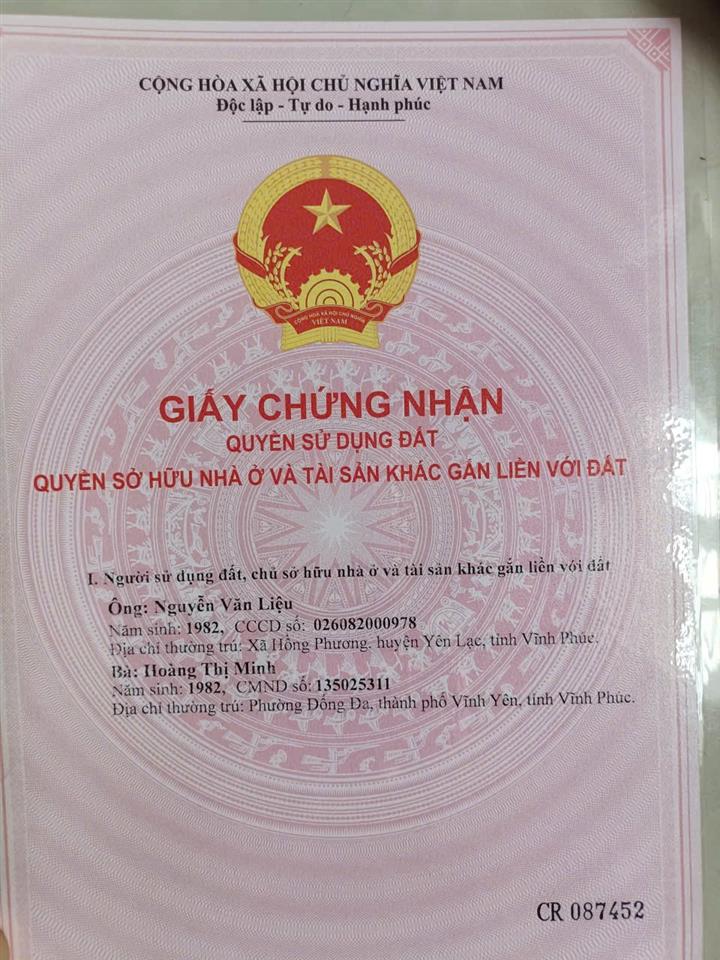 ĐẤT CHÍNH CHỦ - GIÁ TỐT KHC 15 Phường Liên Bảo, Thành Phố Vĩnh Yên, Tỉnh Vĩnh Phúc