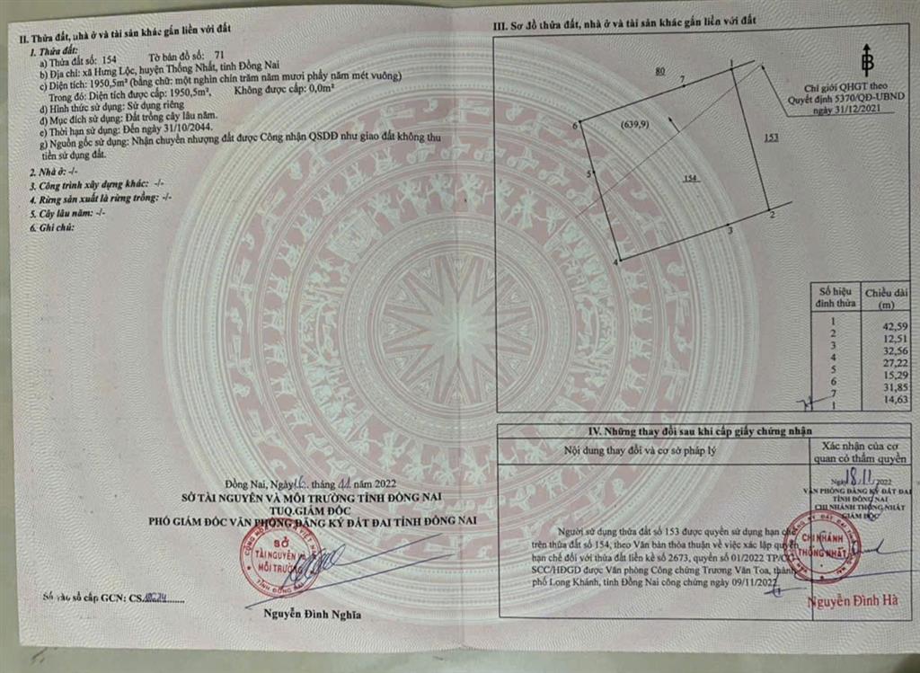 ĐẦU TƯ LÀ SINH LỜI - Chính Chủ Bán Lô Đất Full Sổ Hồng xã Hưng Lộc, Thống Nhất, Đồng Nai