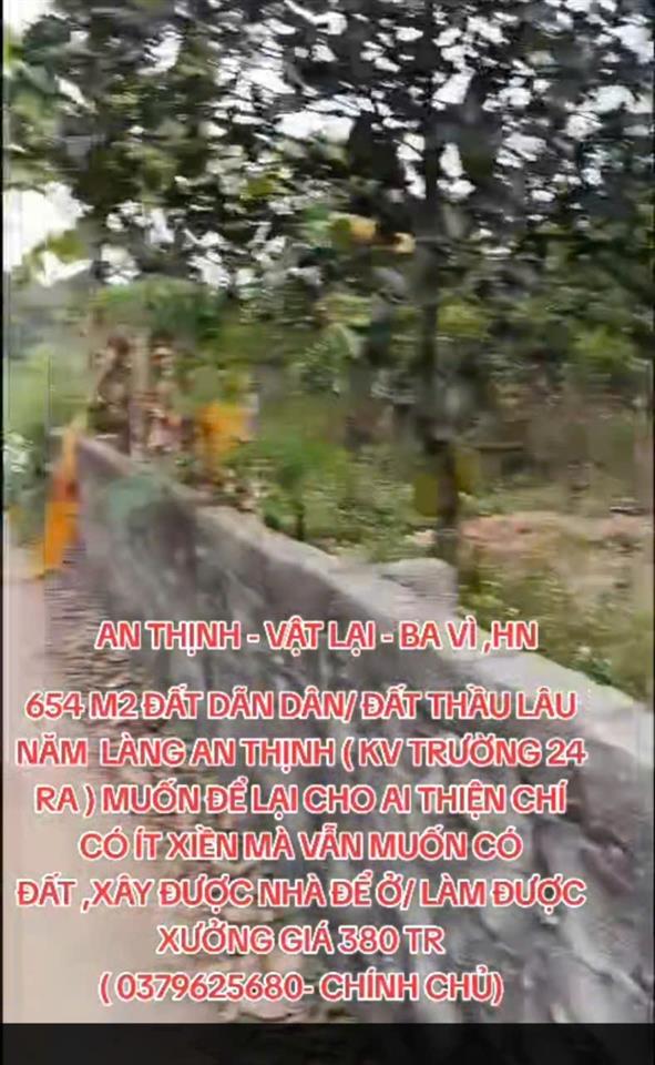 MẢNH ĐẤT GIÁ HỜI - BÁN NHANH LÔ ĐẤT DÃN DÂN /TRỒNG CÂY LÂU NĂM - ĐẦU TƯ LÀ SINH LỜI TẠI