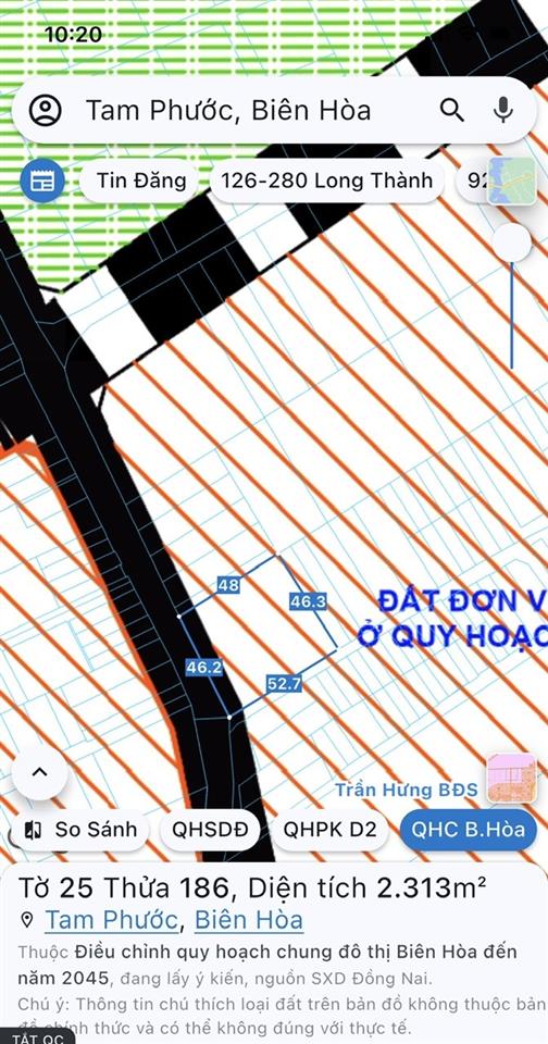 CƠ HỘI ĐẦU TƯ SINH LỜI  HẤP DẪN - Chính Chủ BÁN ĐẤT 2 MẶT TIỀN Tam Phước, Biên Hòa, Đồng