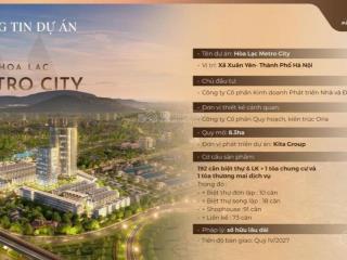 Bán gấp căn liền kề dự án hoa lac metro city mặt tiền 8m, đối diện tòa chung cư & tòa thương mại