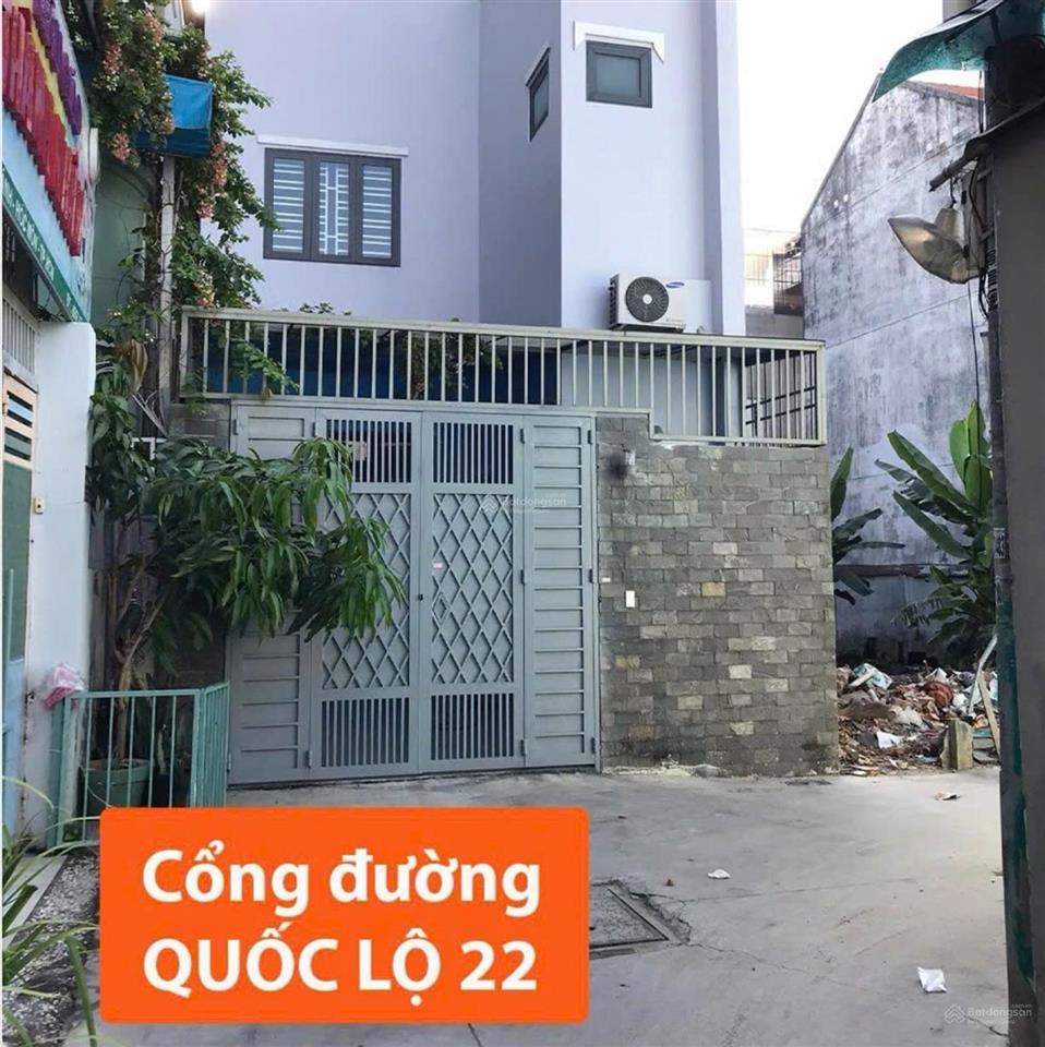 3 tầng, 2 mặt tiền xe tải thông, song hành ql22, xuyên á, gần co.opmart, ngang 5m x20m