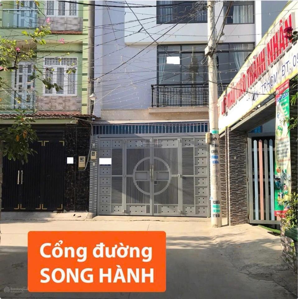 3 tầng, 2 mặt tiền xe tải thông, song hành ql22, xuyên á, gần co.opmart, ngang 5m x20m