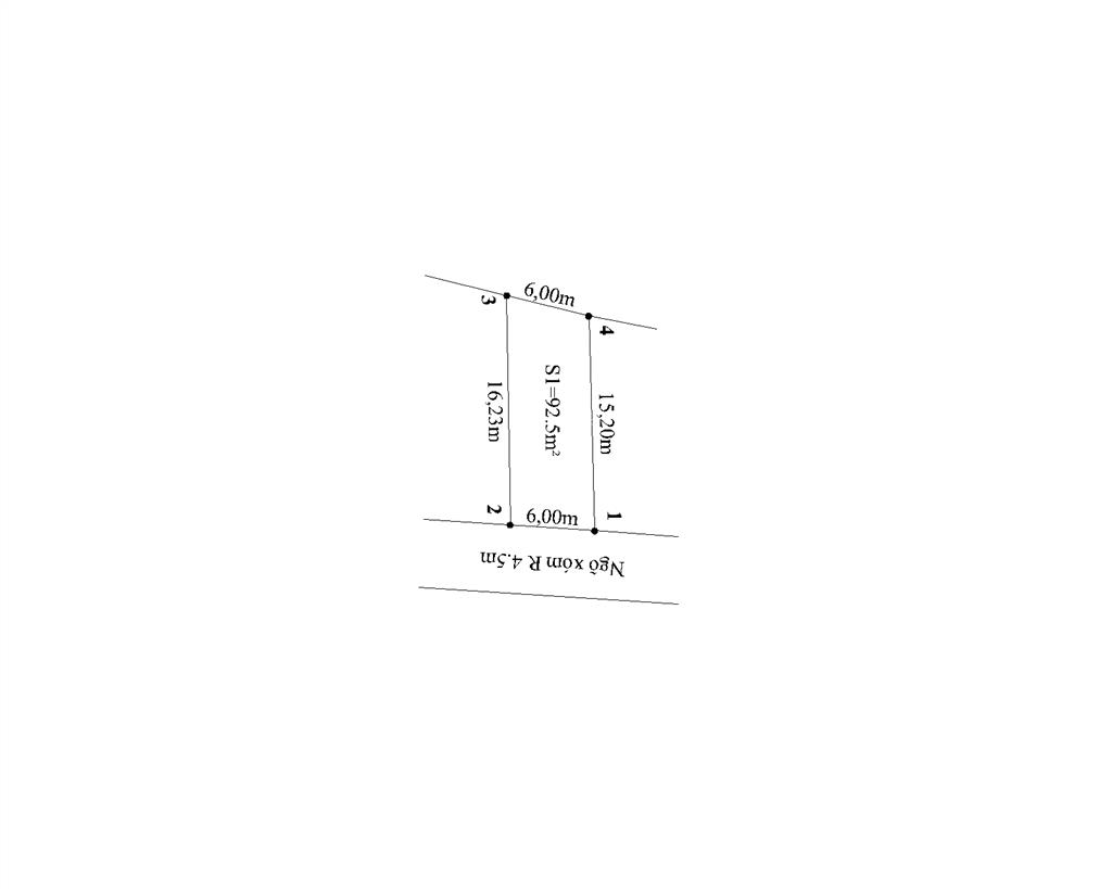 Ông anh có mảnh đất 92.5m2 cắt của nhà ra bán đường rộng 4,55m cấp tiến, tiên lãng cũ