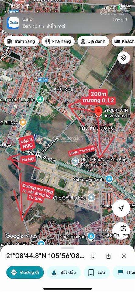 Chính chủ bán lô đất 70m2 sát dự án taseco tại phường phù khê, tp bắc ninh.