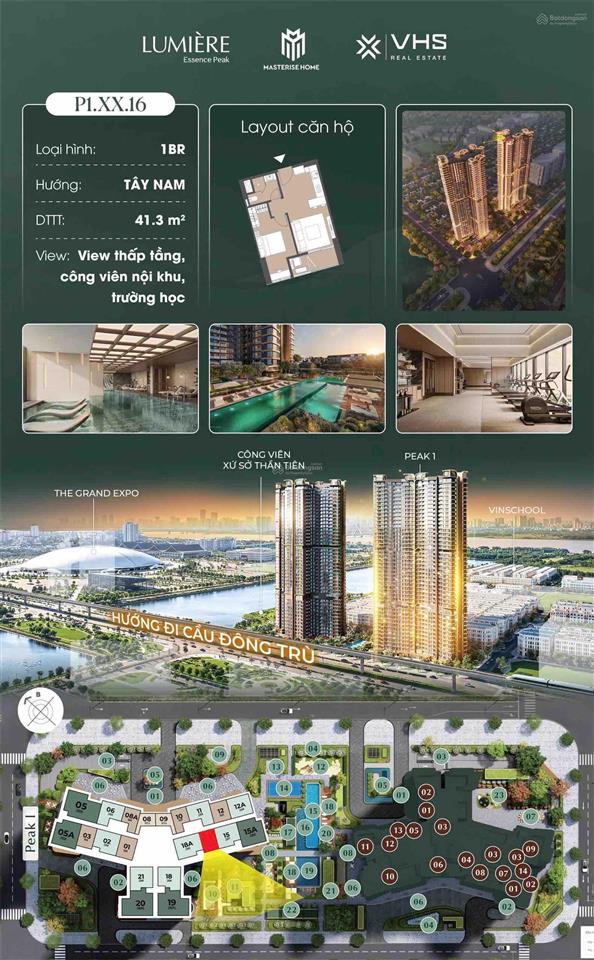 499 triệu đã sở hữu ngay căn hộ sang trọng lumière essence peak  view bao trọn thủ đô hà nội
