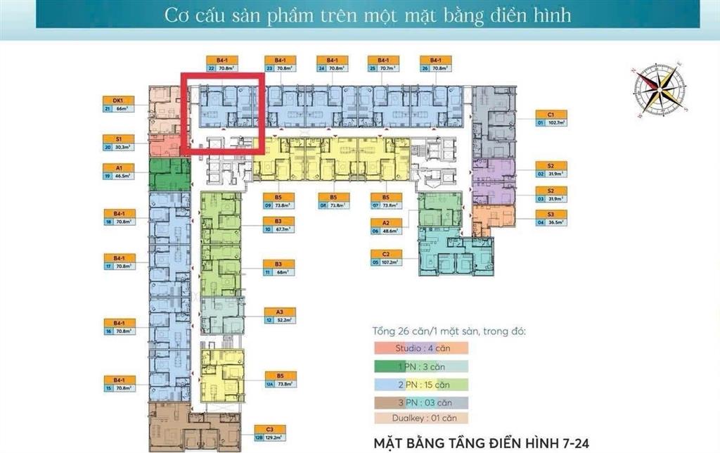 Căn hộ cc sentosa sky park hải phòng, 3 tỷ, 71m2, 2pn bao đẹp