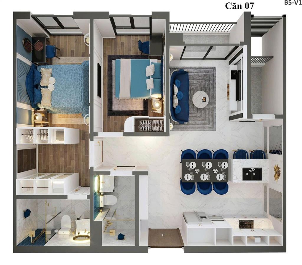 Căn hộ cc sentosa sky park hải phòng, 3 tỷ, 71m2, 2pn bao đẹp