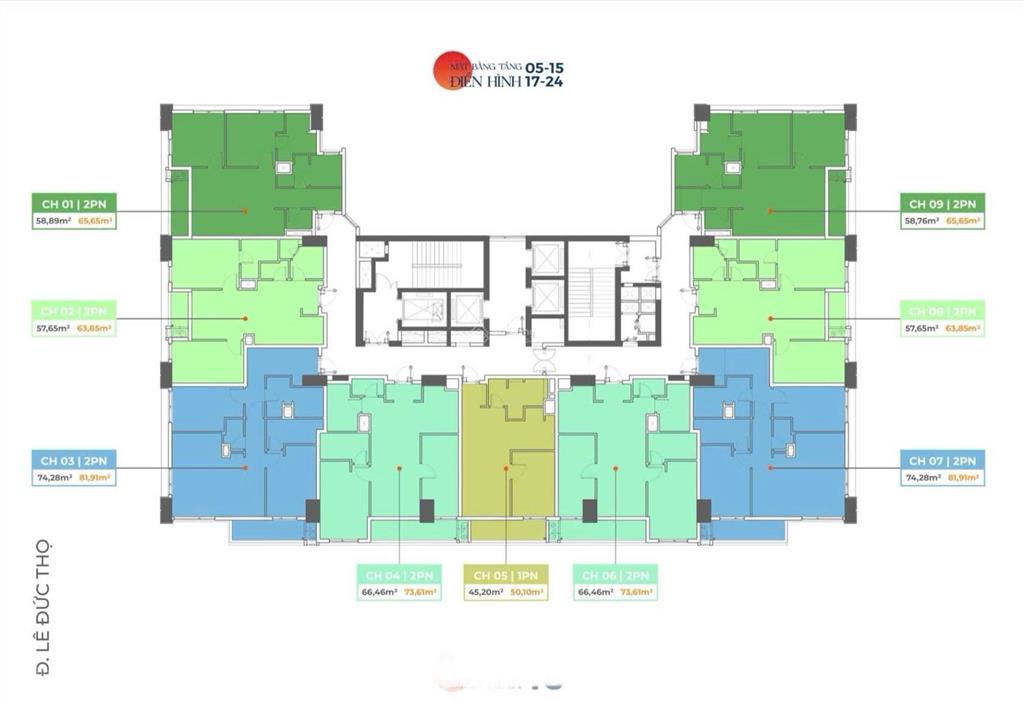 Căn hộ biển hiyori aqua tower full view biển