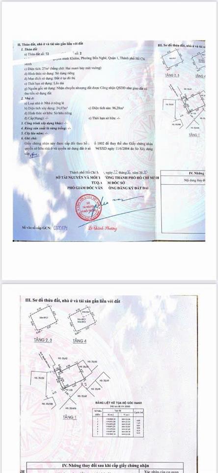 Bán nhà 4 tầng hẻm xe hơi nguyễn bỉnh khiêm quận 1, giá 9 tỷ