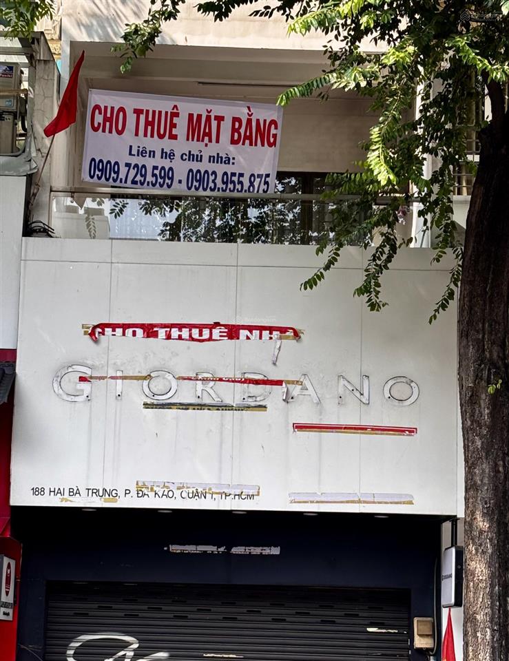 Cho thuê nhà 2 mặt tiền (trước sau) hai bà trưng và điện biên phủ