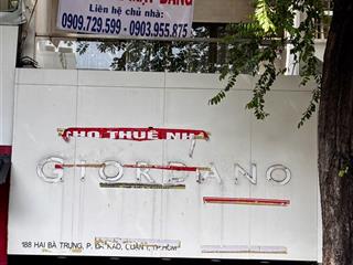 Cho thuê nhà 2 mặt tiền (trước sau) hai bà trưng và điện biên phủ