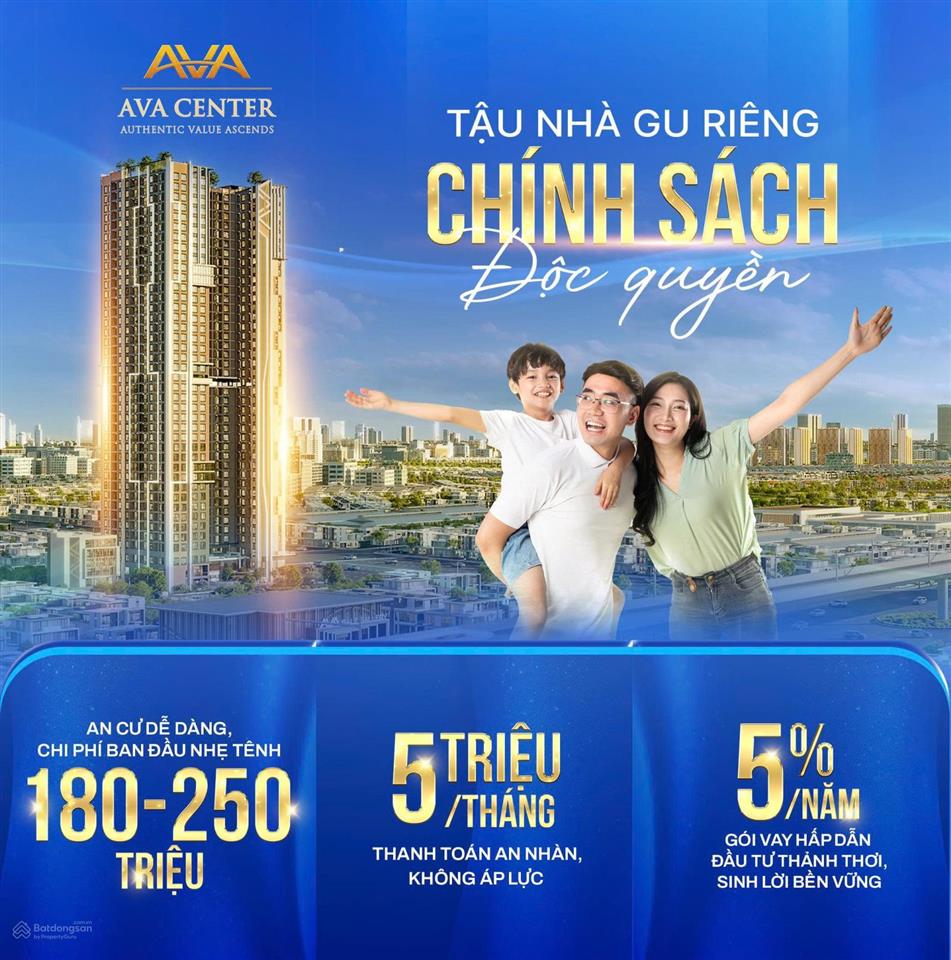 Chỉ từ 186triệu sở hữu căn hộ ava center full nội thất tt thuận giao, ngay trạm tuyến metro 2a 300m