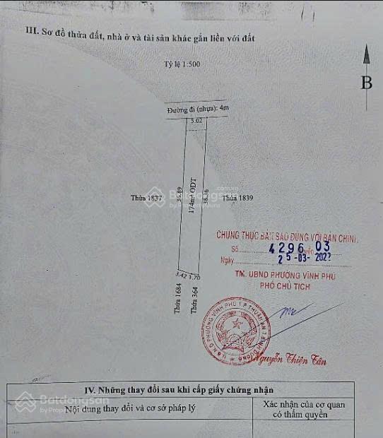 Bán đất thổ cư tại đường vĩnh phú 32