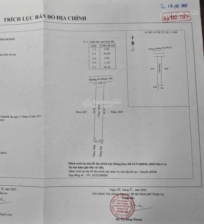 Bán đất thổ cư tại đường vĩnh phú 32