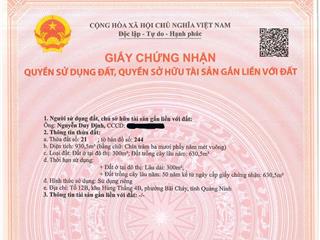 Chính chủ cần bán đất 3 mặt thoáng bãi cháy, quảng ninh