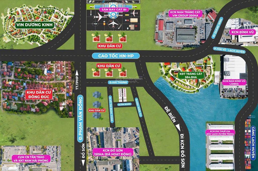 Lô góc tân lập, tân thành, dương kinh (phường dương kinh) ô tô tận nơi giá cực tốt chỉ 1,8 tỷ