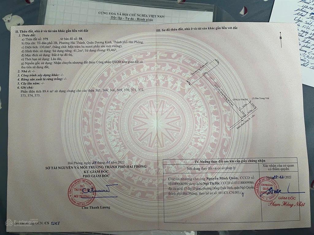 Chỉ hơn 1 tỷ sở hữu ngay lô đất trung tâm ngay cạnh ubnd phường dương kinh, hàng hiếm