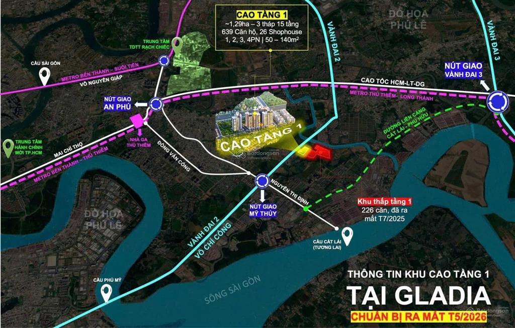 Chính thức nhận booking dự án gladia heights khang điền & kepple land giá 83tr/m2 ngay trung tâm