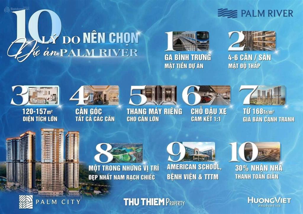 Bán dự án palm river căn hộ cao cấp view sông quận 2