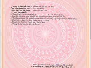 Còn lô duy nhất mặt tiền 12m tỉnh lộ 7 thái mỹ, sổ riêng giá chỉ 1tỷ680