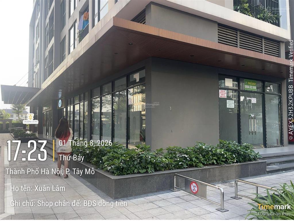 Chính chủ gửi cho thuê shophouse căn góc sảnh tại the canopy residences