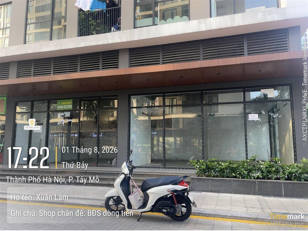 Chính chủ gửi cho thuê shophouse căn góc sảnh tại the canopy residences