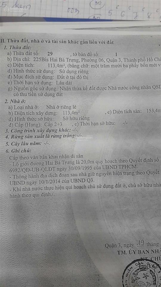176 tỷ  nhà 225bis hai bà trưng