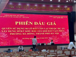 Đất đấu giá vạn phúc giá cực tốt