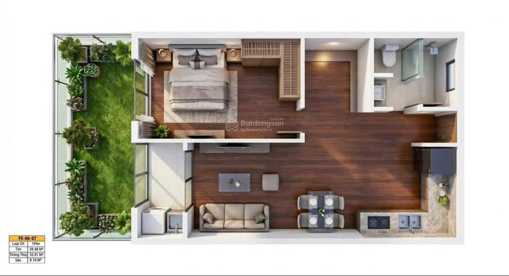 Giá gốc cđt hiếm 1 căn 2pn có sân vườn (70m2) sun fours nhỉnh 2,7 tỉ  hướng đn  hỗ trợ vay ưu đãi