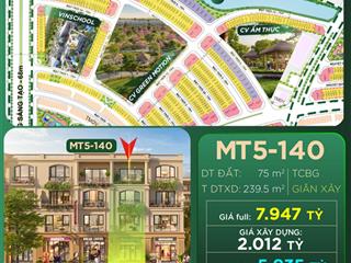 Shophouse mt5140 vinhomes golden city giá tốt, vị trí đẹp