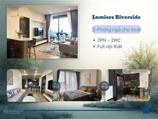 Cho thuê cc đẹp tại lumiere riverside, 75m2, 2pn, 2wc, giá thỏa thuận, q2, hcm