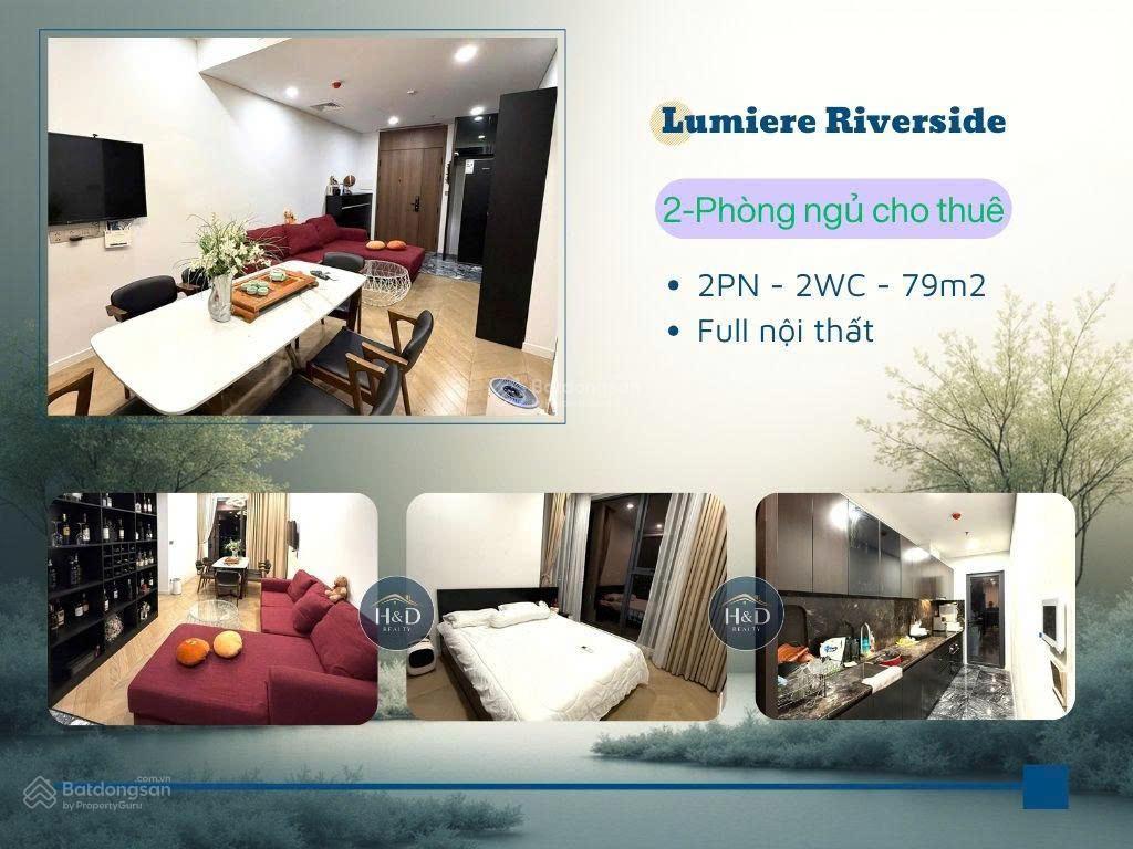 Cho thuê cc đẹp tại lumiere riverside, 75m2, 2pn, 2wc, giá thỏa thuận, q2, hcm