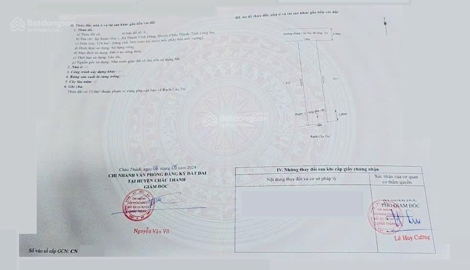 Bán đất thổ cư trung tâm xã châu thành long an, chính chủ, giá tốt