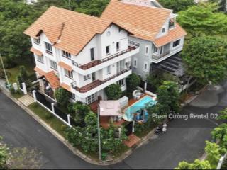 Siêu phẩm! villa 2 mặt tiền 400m² đất, hồ bơi, sân vườn, ngay nguyễn văn hưởng thảo điền, gần sông