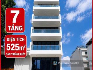 Hót?!! toà nhà văn phòng quận 2. dtsd 525m2, kết cấu hầm 6 lầu, có thang máy, sàn thông suốt chỉ 75