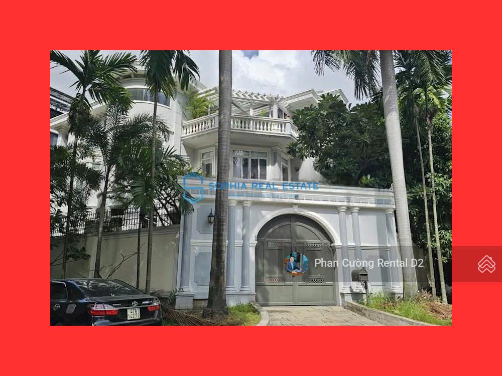 Siêu phẩm! cho thuê villa 18x26m| 3 tầng| 5pn| 7 toilet tọa lạc ngay nguyễn văn hưởng, thảo điền