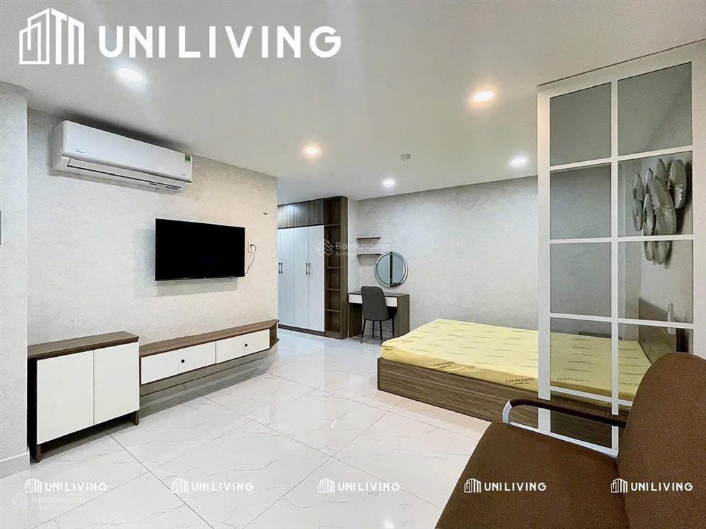 Cho thuê căn hộ 1 phòng ngủ full nội thất máy giặt riêng gần cv lê thị riêng, ngã tư bảy hiền