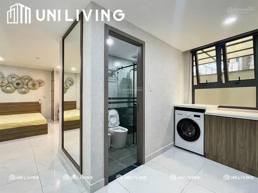Cho thuê căn hộ 1 phòng ngủ full nội thất máy giặt riêng gần cv lê thị riêng, ngã tư bảy hiền