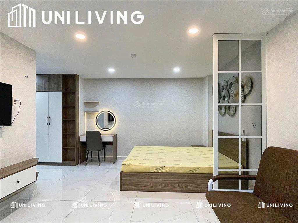 Cho thuê căn hộ 1 phòng ngủ full nội thất máy giặt riêng gần cv lê thị riêng, ngã tư bảy hiền