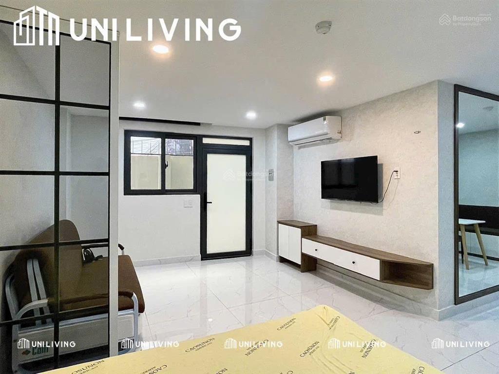 Cho thuê căn hộ 1 phòng ngủ full nội thất máy giặt riêng gần cv lê thị riêng, ngã tư bảy hiền